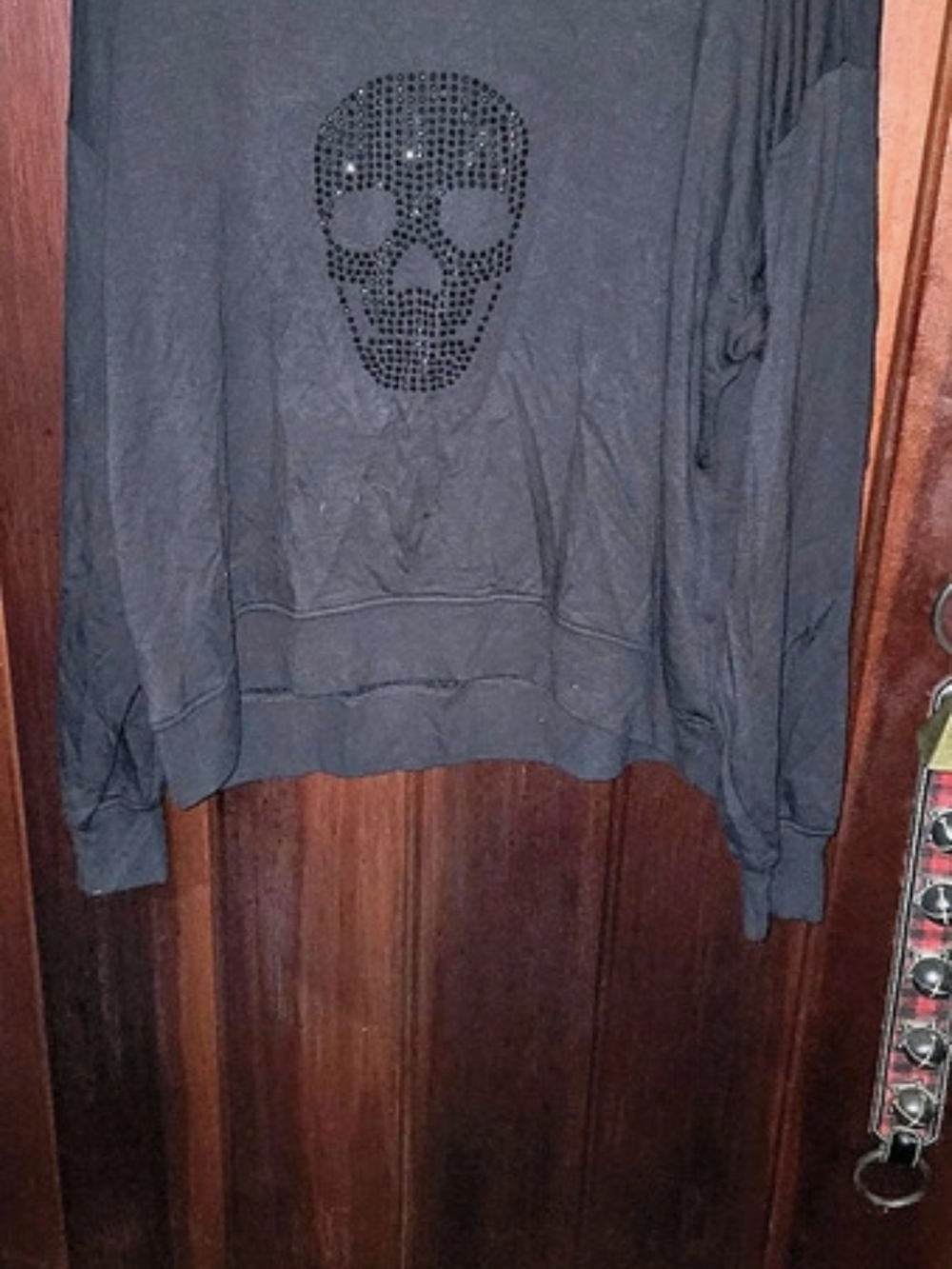 Skull Graphic Black Long Sleeve Top/ Sweatshirt